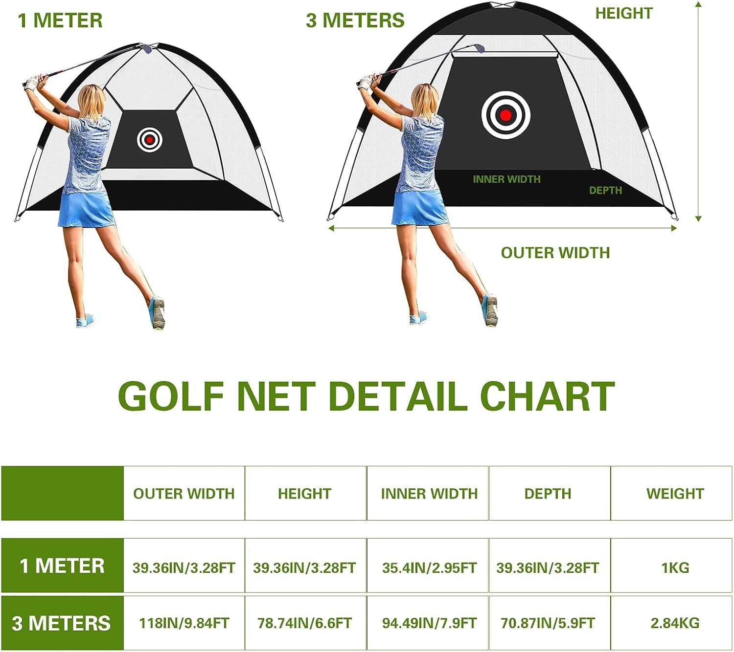 Golf Net Bundle, Golf Practice Net, Golf Accessories with Carry Bag, Golf Nets for Backyard Driving, Golf Hitting Net, Golf Practice Net, Golf Training for Adults