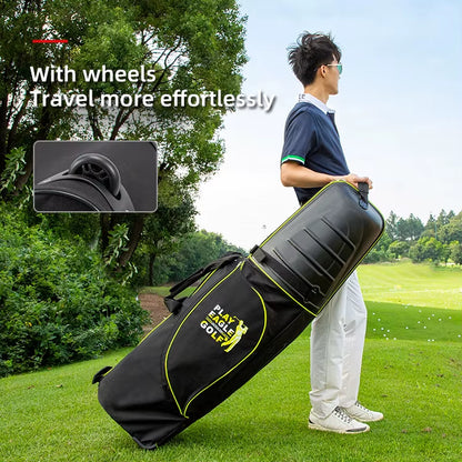 Golf Travel Bag with Wheels Folding Hard Top Golf Airplane Cover Golf Aviation Hardcase Golf Bag Golf Supplies YKB01