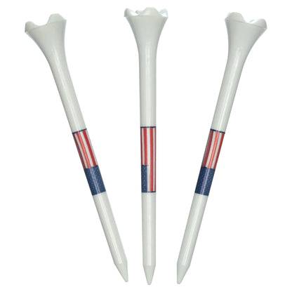 Pride Performance Flag Plastic Golf Tees – Low-Resistance Head, 3.25" Durable Plastic for Golfing, Enhanced Stability, 25 Count