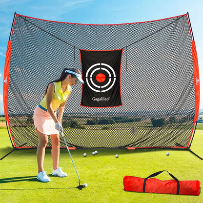 Gagalielo Golf Hitting Net with Target：Professional Heavy Duty Practice Net for Driver Swing Training Backyard Garage