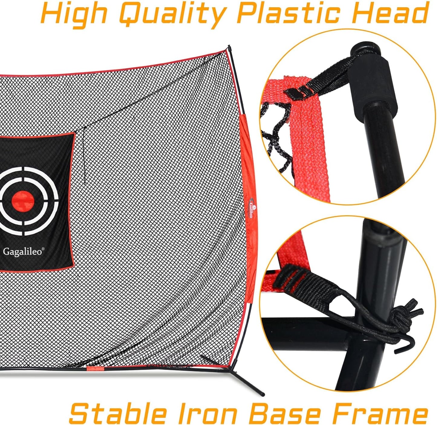 Gagalielo Golf Hitting Net with Target：Professional Heavy Duty Practice Net for Driver Swing Training Backyard Garage